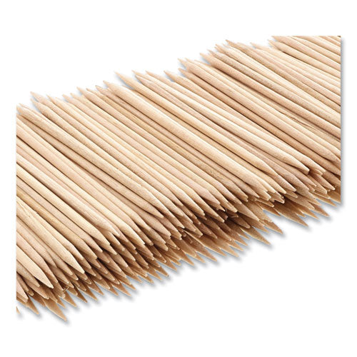 Image of AmerCareRoyal® Round Wood Toothpicks, 2.5", Natural, 800/Box, 24 Boxes/Case, 5 Cases/Carton, 96,000 Toothpicks/Carton