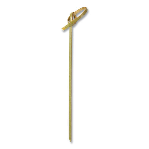 Image of AmerCareRoyal® Knotted Bamboo Pick, Paper, 4", Natural, 100/Pack, 10 Packs/Carton