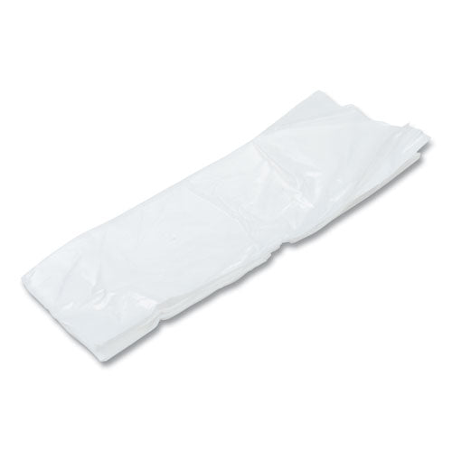 Image of AmerCareRoyal® Poly Apron, 28 x 46,  One Size Fits All, White, 100/Pack, 10 Packs/Carton