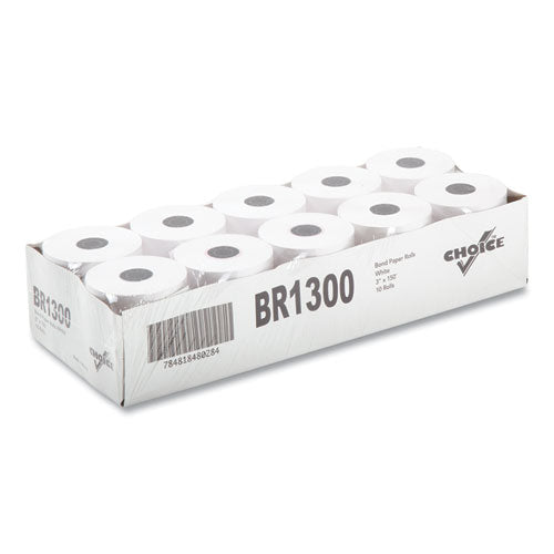 Image of AmerCareRoyal® Register Rolls, 3" X 150 Ft, White, 30/carton
