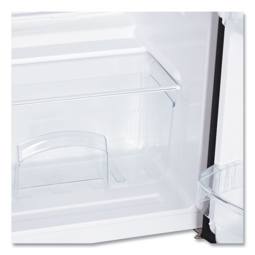 Image of Avanti Counter-Height 3.1 Cu. Ft Two-Door Refrigerator/freezer, Black/stainless Steel