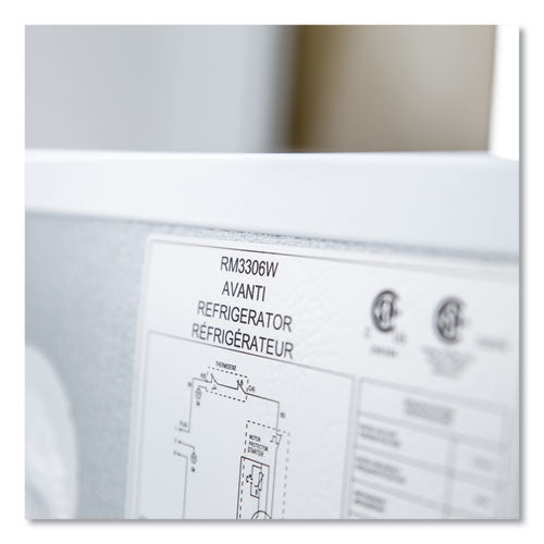 Image of Avanti 3.3 Cu.ft Refrigerator With Chiller Compartment, White