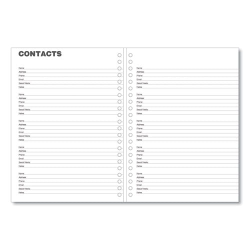 Image of Universal® Monthly Planner, 11 x 8, Black Cover, 14-Month: Dec 2024 to Jan 2026