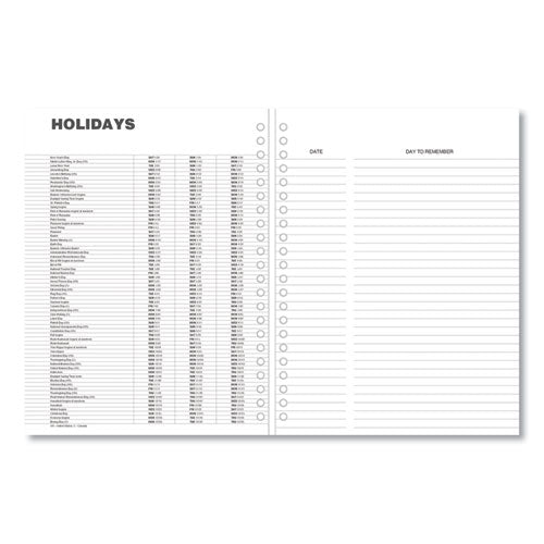 Image of Universal® Monthly Planner, 11 x 8, Black Cover, 14-Month: Dec 2024 to Jan 2026