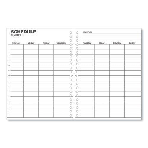 Image of Universal® Monthly Planner, 11 x 8, Black Cover, 14-Month: Dec 2024 to Jan 2026