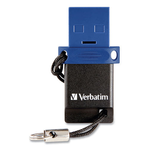 Image of Verbatim® Store n' Go Dual USB 3.0 Flash Drive for USB-C Devices, 64 GB, Blue