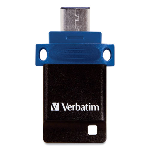 Image of Verbatim® Store n' Go Dual USB 3.0 Flash Drive for USB-C Devices, 32 GB, Blue