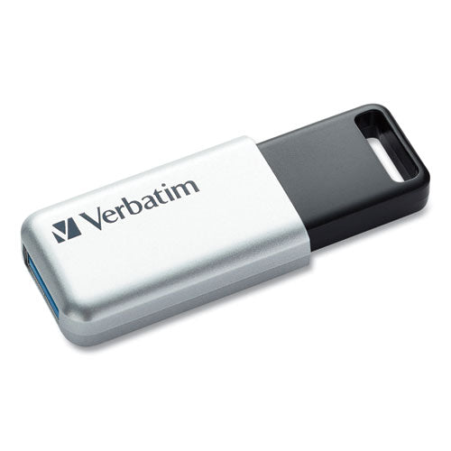 Image of Verbatim® Store 'n' Go Secure Pro Usb Flash Drive With Aes 256 Encryption, 128 Gb, Silver