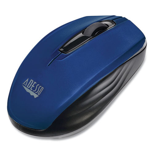Image of Adesso Imouse S50 Wireless Mini Mouse, 2.4 Ghz Frequency/33 Ft Wireless Range, Left/right Hand Use, Blue