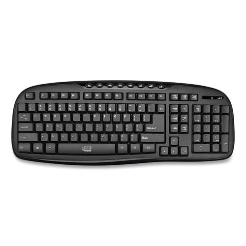 Image of Adesso Wkb1330cb Wireless Desktop Keyboard And Mouse Combo, 2.4 Ghz Frequency/30 Ft Wireless Range, Black