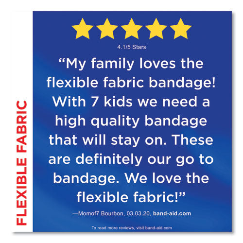 Image of BAND-AID® Flexible Fabric Adhesive Bandages, 1 X 3, 100/box