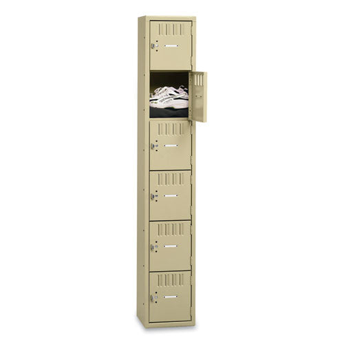 Image of Tennsco Box Compartments, Single Stack, 12w X 18d X 72h, Sand