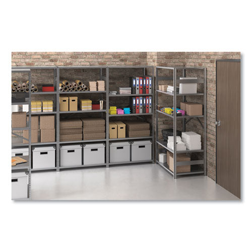 Image of Tennsco Closed Commercial Steel Shelving, Six-Shelf, 36w x 12d x 75h, Medium Gray