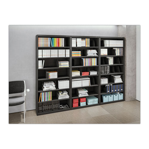 Image of Tennsco Fixed-Shelf Lateral File for Legal/Letter Size Files, 7 Shelves, 36" x 16.5" x 87", Light Gray
