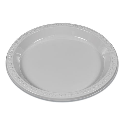 Image of Tablemate® Plastic Dinnerware, Plates, 9" Dia, White, 500/Carton