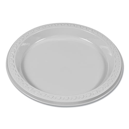 Image of Tablemate® Plastic Dinnerware, Plates, 7" Dia, White, 125/pack