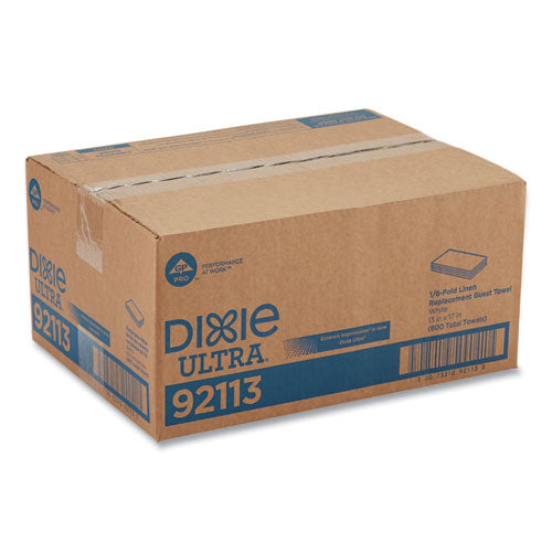 Image of Dixie® 1/6-Fold Linen Replacement Towels, 13 X 17, White, 200/box, 4 Boxes/carton