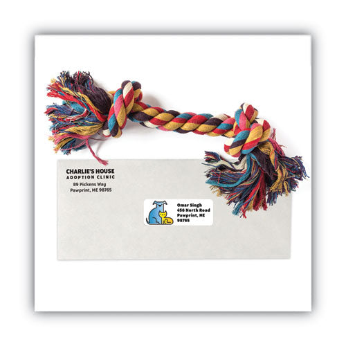 Image of MACO® White Laser/inkjet Shipping Address Labels, Inkjet/laser Printers, 1 X 2.63, White, 30 Labels/sheet, 100 Sheets/box