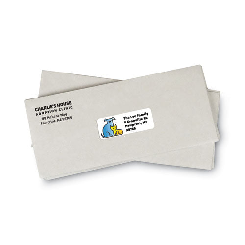 Image of MACO® White Laser/inkjet Shipping Address Labels, Inkjet/laser Printers, 1 X 2.63, White, 30 Labels/sheet, 100 Sheets/box