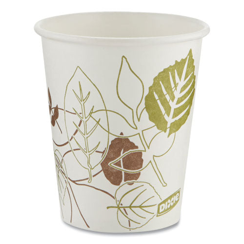 Image of Dixie® Pathways Paper Hot Cups, 10 oz, White/Brown, 50/Pack