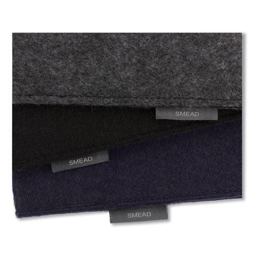 Image of Smead Soft Touch Cloth Expanding Files, 2" Expansion, 1 Section, Snap Closure, Letter Size, Dark Blue