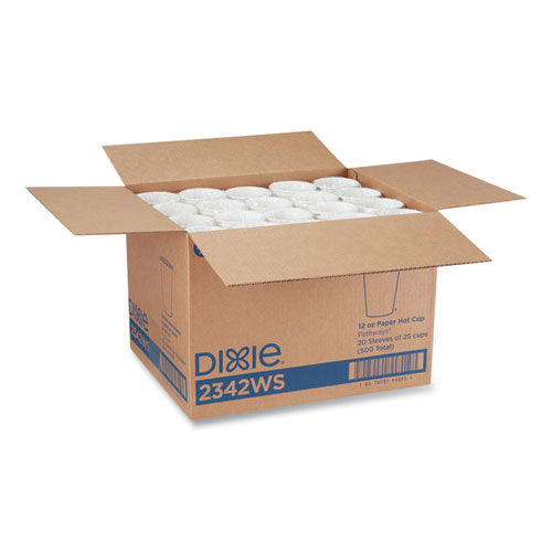 Image of Dixie® Pathways Paper Hot Cups, 12 oz, White/Brown, 25/Pack