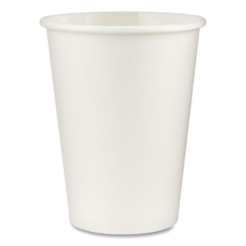 Image of Dixie® Paper Hot Cups, 12 Oz, White, 50/sleeve, 20 Sleeves/carton