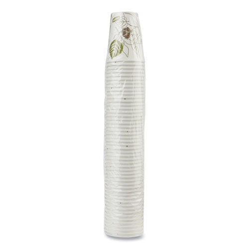 Image of Dixie® Pathways Paper Hot Cups, 8 oz, White/Brown, 50/Pack