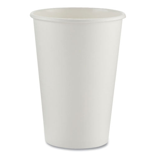 Image of Dixie® Paper Hot Cups, 16 Oz, White, 50/sleeve, 20 Sleeves/carton