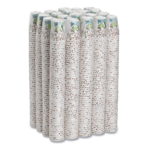 Image of Dixie® Perfectouch Paper Hot Cups, 12 Oz, Coffee Haze Design, Individually Wrapped, 1,000/carton