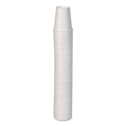 Image of Dixie® Paper Hot Cups, 10 Oz, White, 50/sleeve, 20 Sleeves/carton