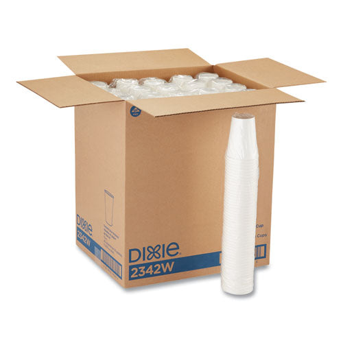 Image of Dixie® Paper Hot Cups, 12 Oz, White, 50/sleeve, 20 Sleeves/carton
