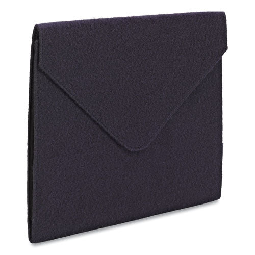 Image of Smead Soft Touch Cloth Expanding Files, 2" Expansion, 1 Section, Snap Closure, Letter Size, Dark Blue