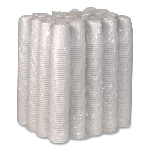 Image of Dixie® Paper Hot Cups, 10 Oz, White, 50/sleeve, 20 Sleeves/carton