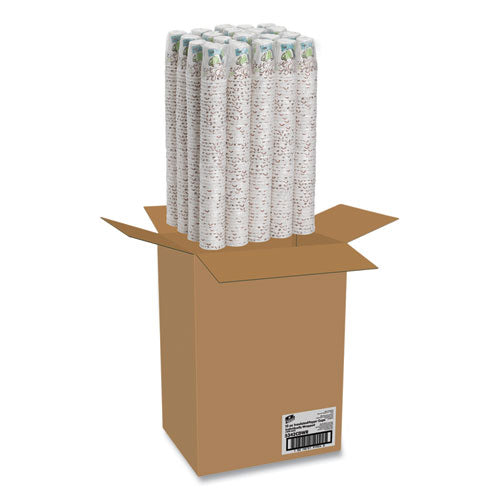 Image of Dixie® Perfectouch Paper Hot Cups, 12 Oz, Coffee Haze Design, Individually Wrapped, 1,000/carton