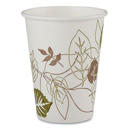 Image of Dixie® Pathways Paper Hot Cups, 12 oz, White/Brown, 25/Pack