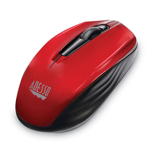 Image of Adesso Imouse S50 Wireless Mini Mouse, 2.4 Ghz Frequency/33 Ft Wireless Range, Left/right Hand Use, Red