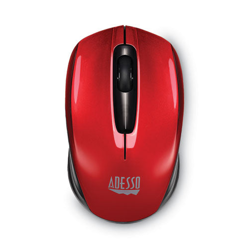 Image of Adesso Imouse S50 Wireless Mini Mouse, 2.4 Ghz Frequency/33 Ft Wireless Range, Left/right Hand Use, Red