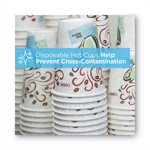 Image of Dixie® PerfecTouch Hot/Cold Cups, 12 oz, Paper, White, 50/Bag, 20 Bags/Carton