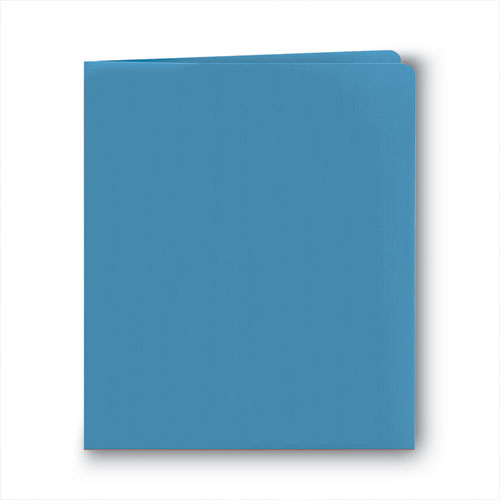 Image of Smead Two-Pocket Folder, Textured Paper, 100-Sheet Capacity, 11 X 8.5, Assorted, 25/box