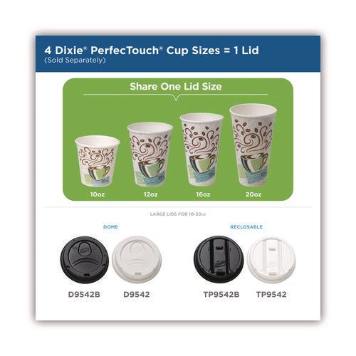 Image of Dixie® Perfectouch Paper Hot Cups, 20 Oz, Coffee Haze Design, 25/pack