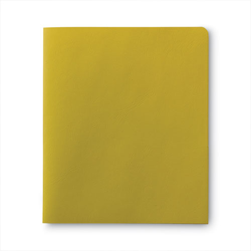 Image of Smead Two-Pocket Folder, Textured Paper, 100-Sheet Capacity, 11 X 8.5, Yellow, 25/box