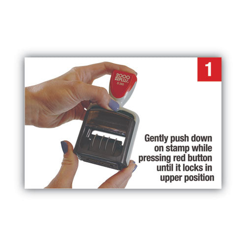 Image of COSCO 2000PLUS® Model S 360 Two-Color Message Dater, 1.75 X 1, "received", Self-Inking, Blue/red