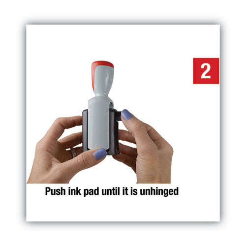 Image of COSCO 2000PLUS® Model S 360 Two-Color Message Dater, 1.75 X 1, "received", Self-Inking, Blue/red
