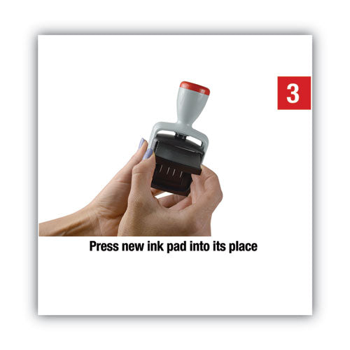 Image of COSCO 2000PLUS® Model S 360 Two-Color Message Dater, 1.75 X 1, "received", Self-Inking, Blue/red