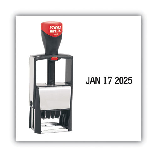 Image of COSCO 2000PLUS® Self-Inking Heavy-Duty Line Dater, 5 Years, 1.25" x 0.63", Black Ink
