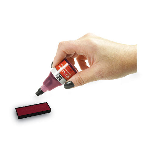 Image of COSCO 2000PLUS® Self-Inking Refill Ink, 0.9 oz. Bottle, Red
