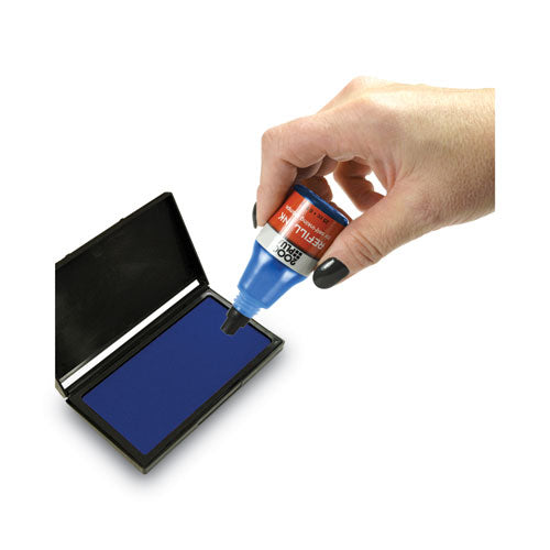 Image of COSCO 2000PLUS® Self-Inking Refill Ink, 0.9 oz. Bottle, Blue