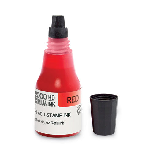 Image of COSCO 2000PLUS® Pre-Ink High Definition Refill Ink, Red, 0.9 oz Bottle, Red