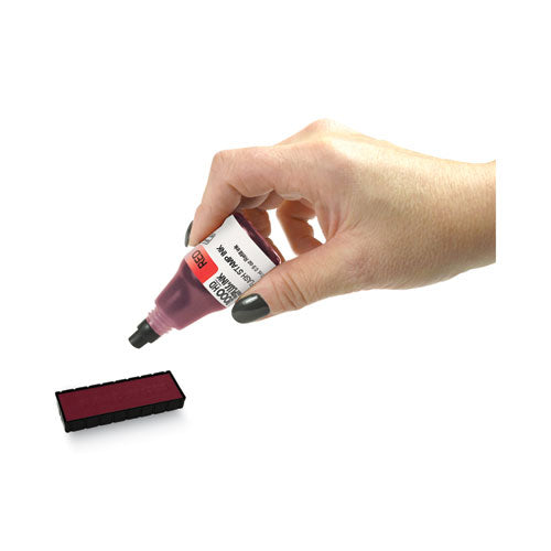 Image of COSCO 2000PLUS® Pre-Ink High Definition Refill Ink, Red, 0.9 oz Bottle, Red